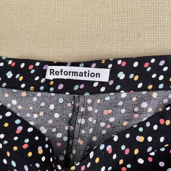 The Reformation Jaime Side Slit Midi Skirt in Confetti Size 8 - Picture 5 of 6